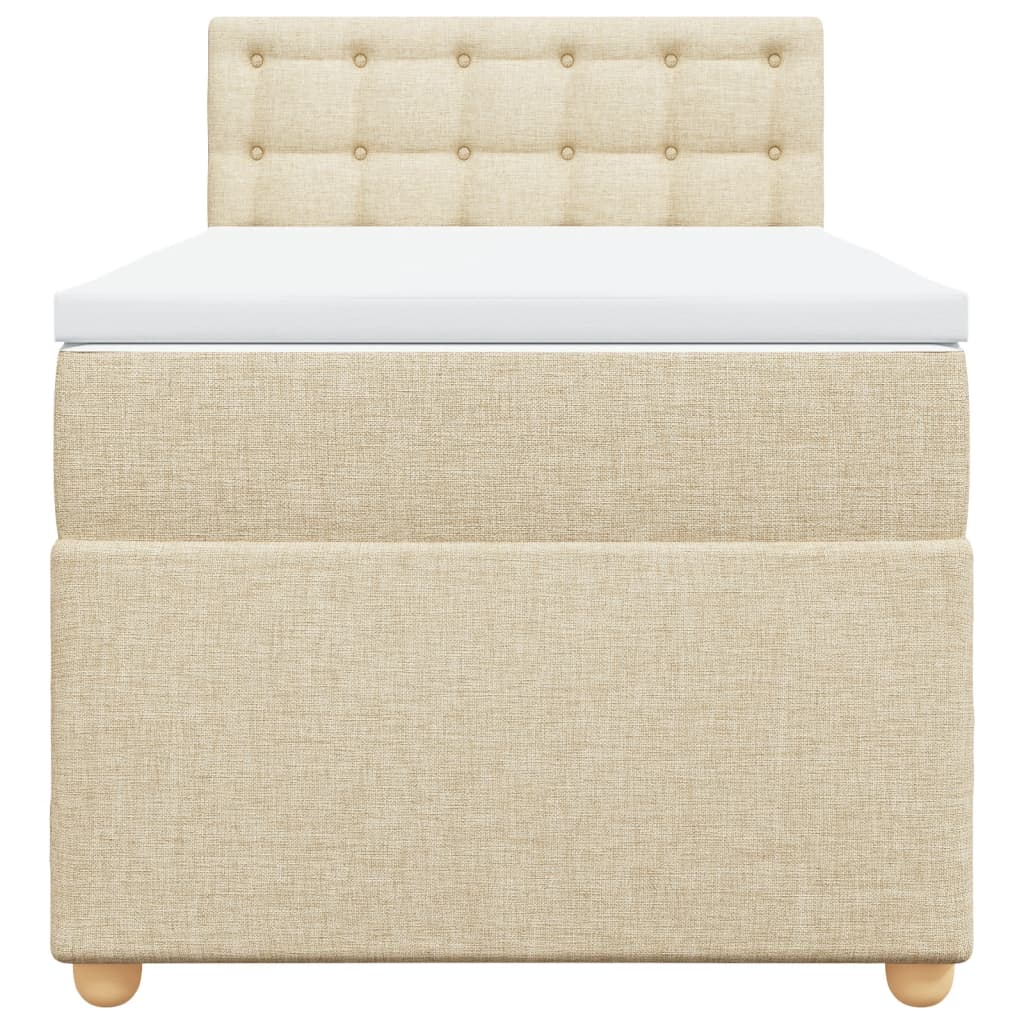 Boxspringbett Mit Matratze Stoff Creme