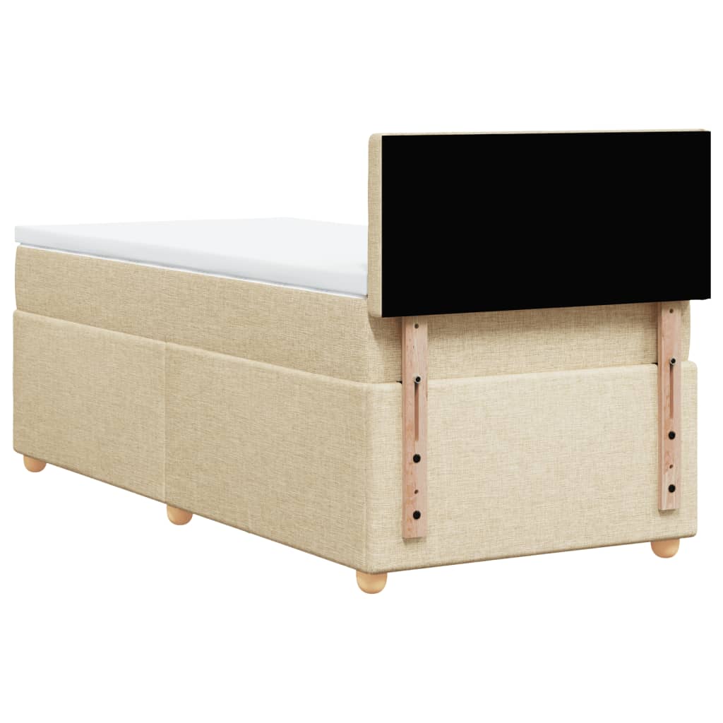 Boxspringbett Mit Matratze Stoff Creme
