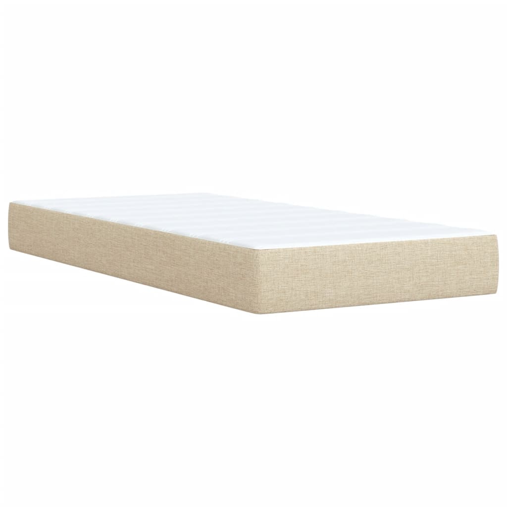 Boxspringbett Mit Matratze Stoff Creme