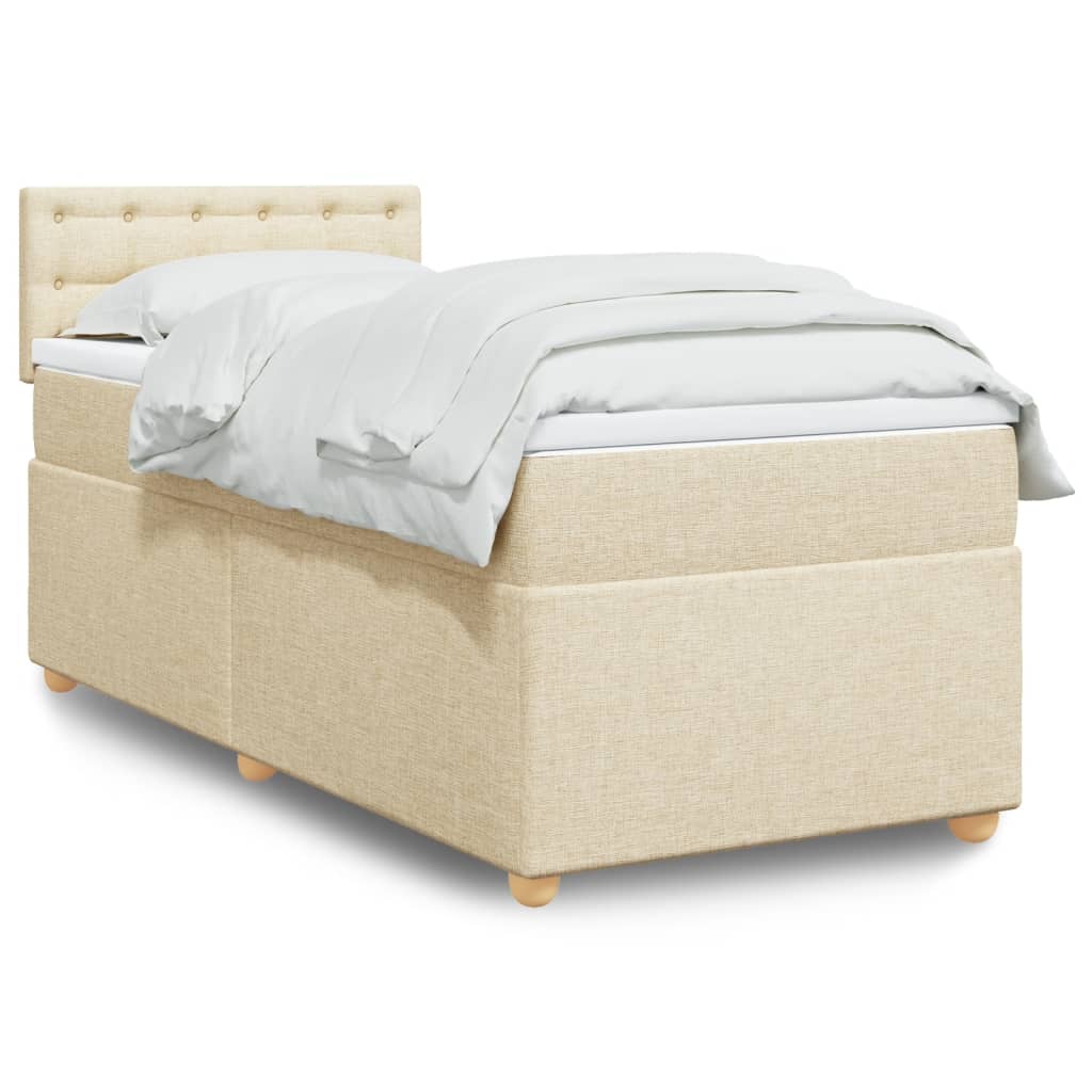 Boxspringbett Mit Matratze Stoff Creme