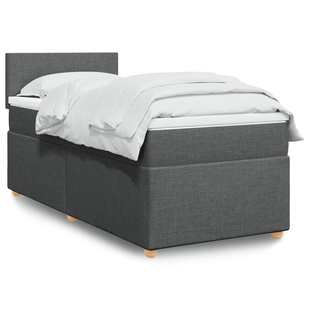 Boxspringbett Mit Matratze Stoff Dunkelgrau