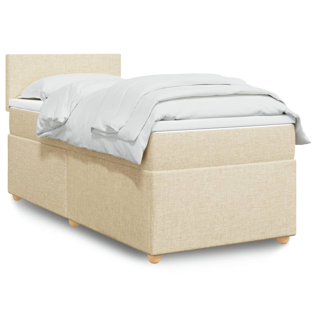 Boxspringbett Mit Matratze Stoff Creme