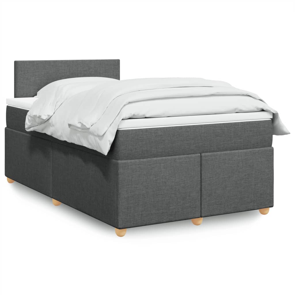 Boxspringbett Mit Matratze Stoff Dunkelgrau