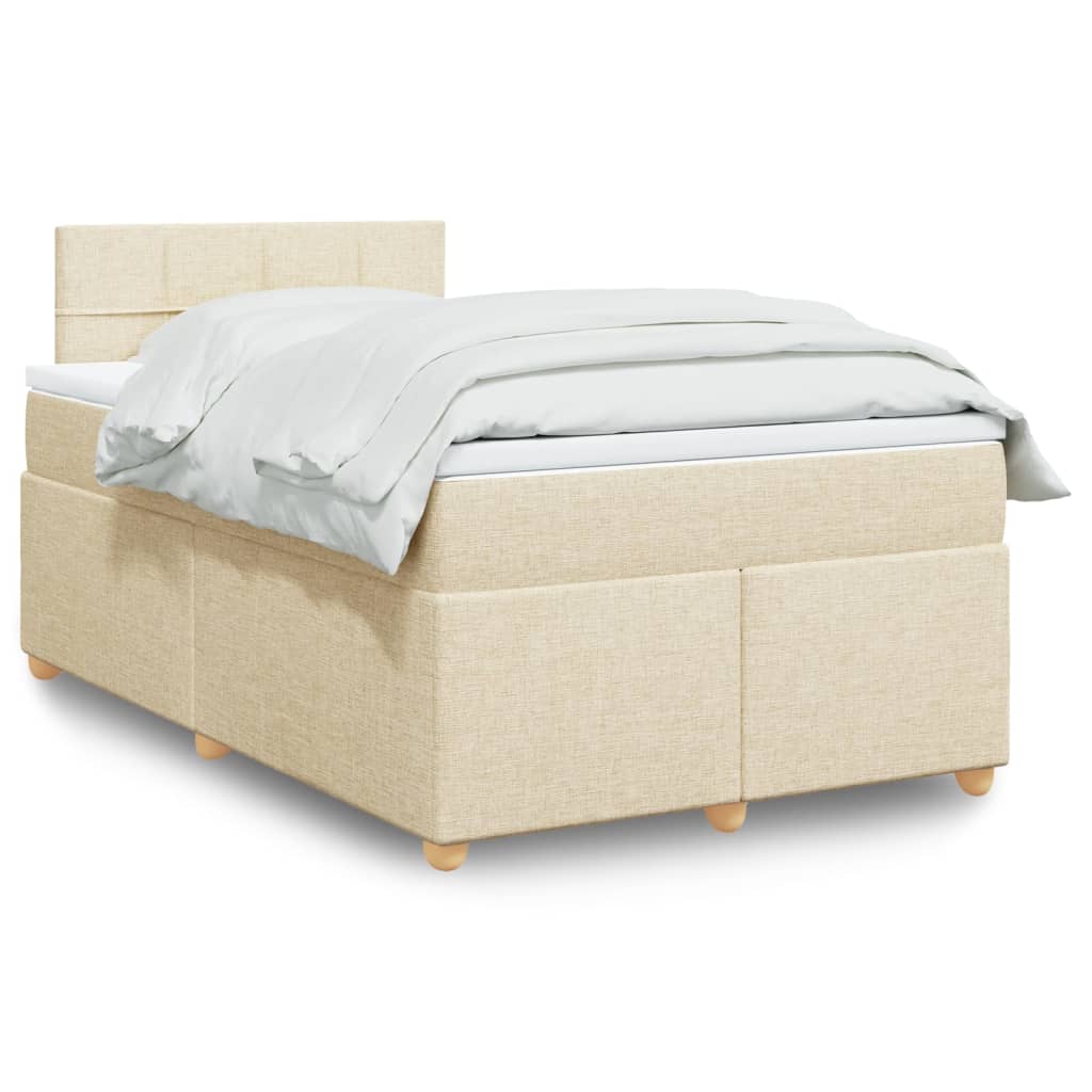 Boxspringbett Mit Matratze Stoff Creme
