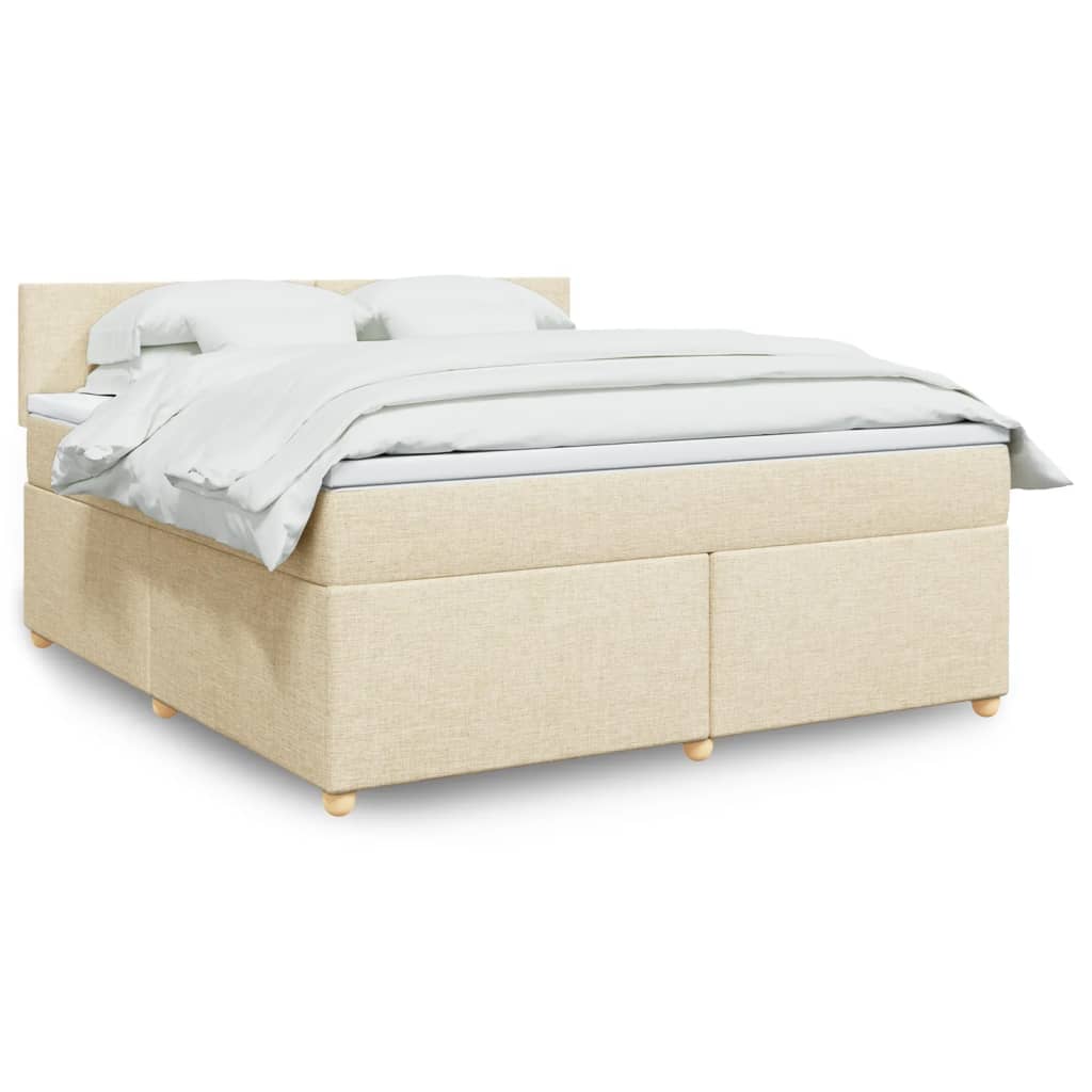 Boxspringbett Mit Matratze Stoff Creme