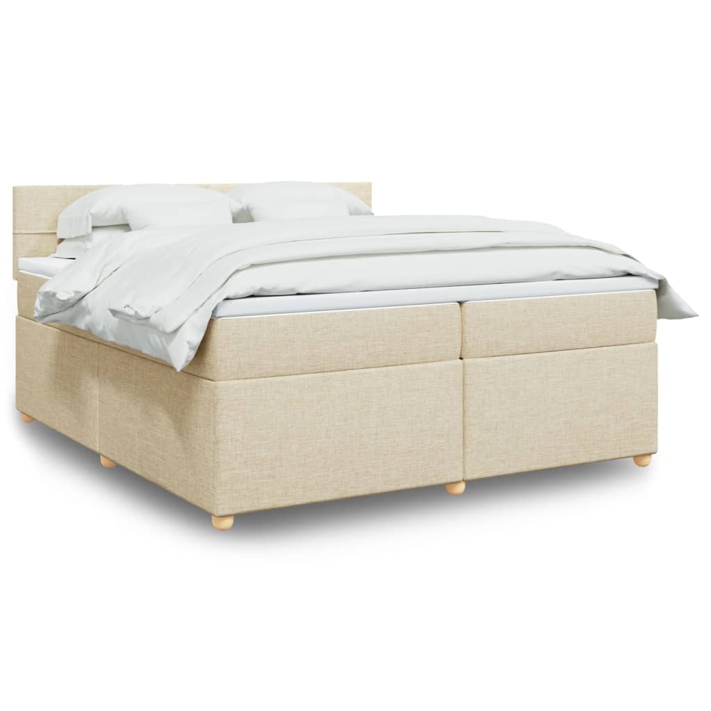 Boxspringbett Mit Matratze Stoff Creme