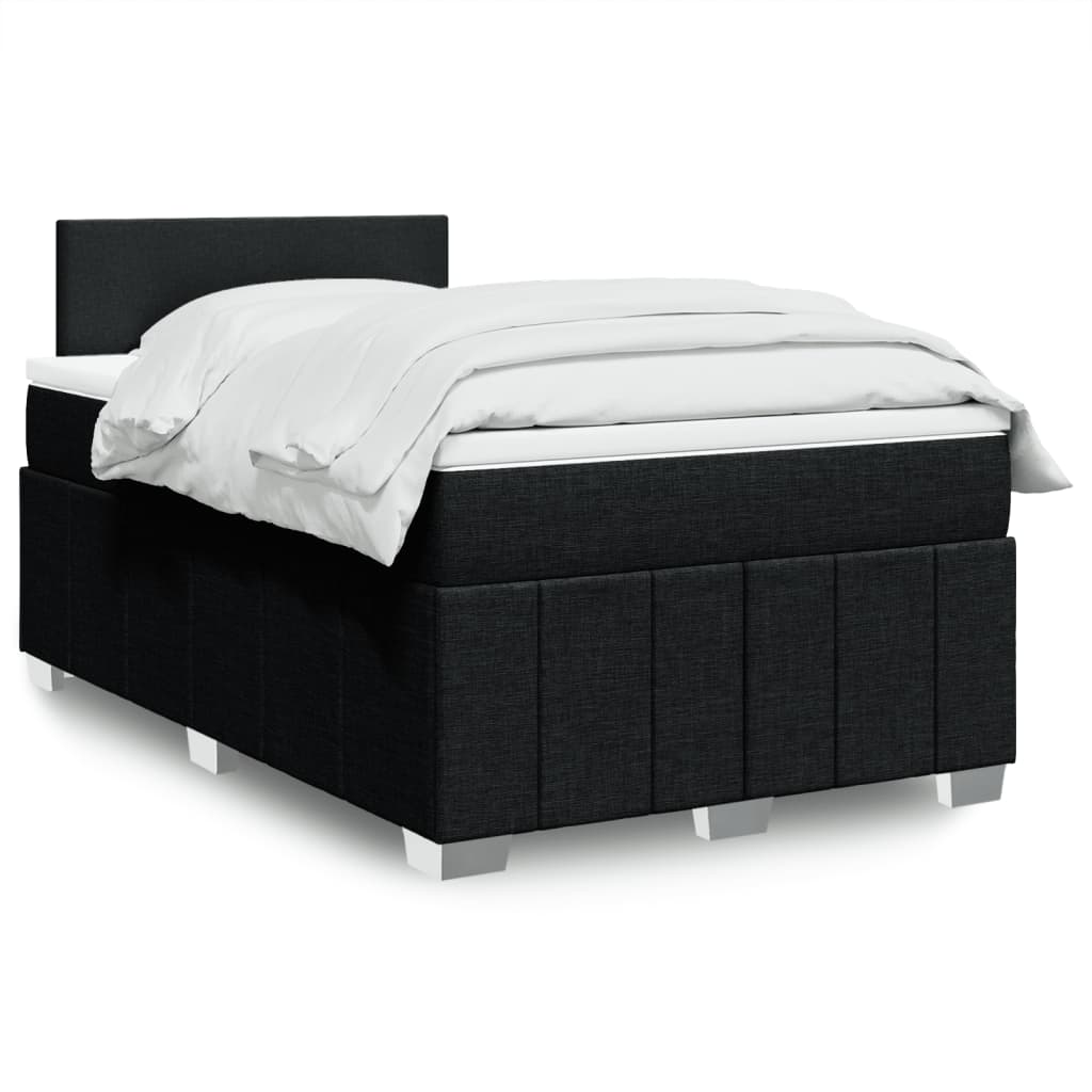 Boxspringbett Mit Matratze Stoff Schwarz