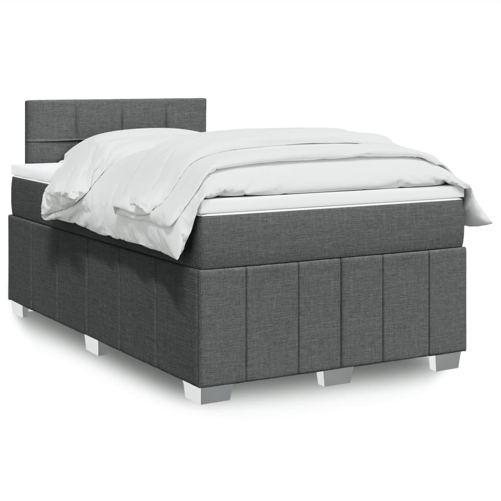 Boxspringbett Mit Matratze Stoff Dunkelgrau