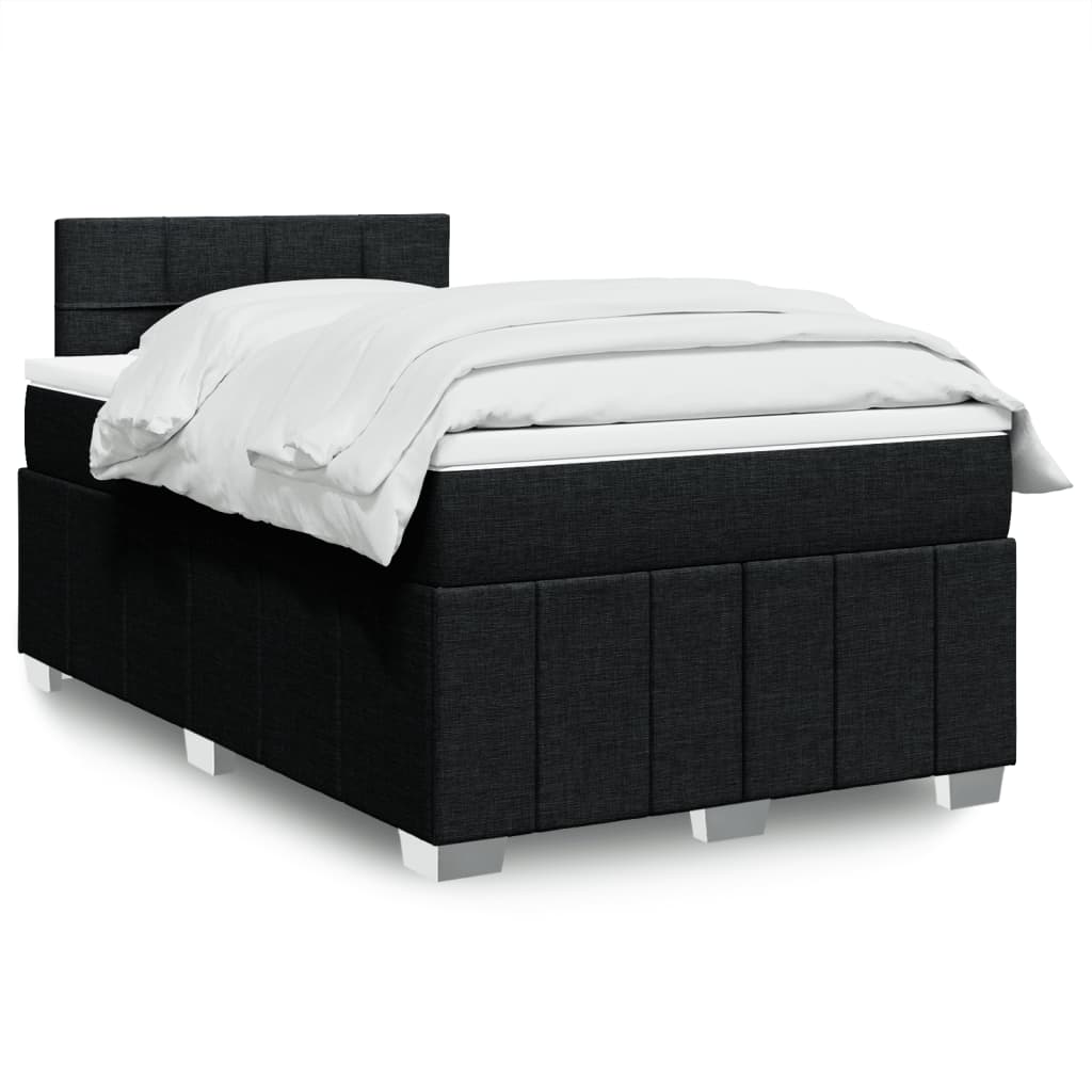 Boxspringbett Mit Matratze Stoff Schwarz
