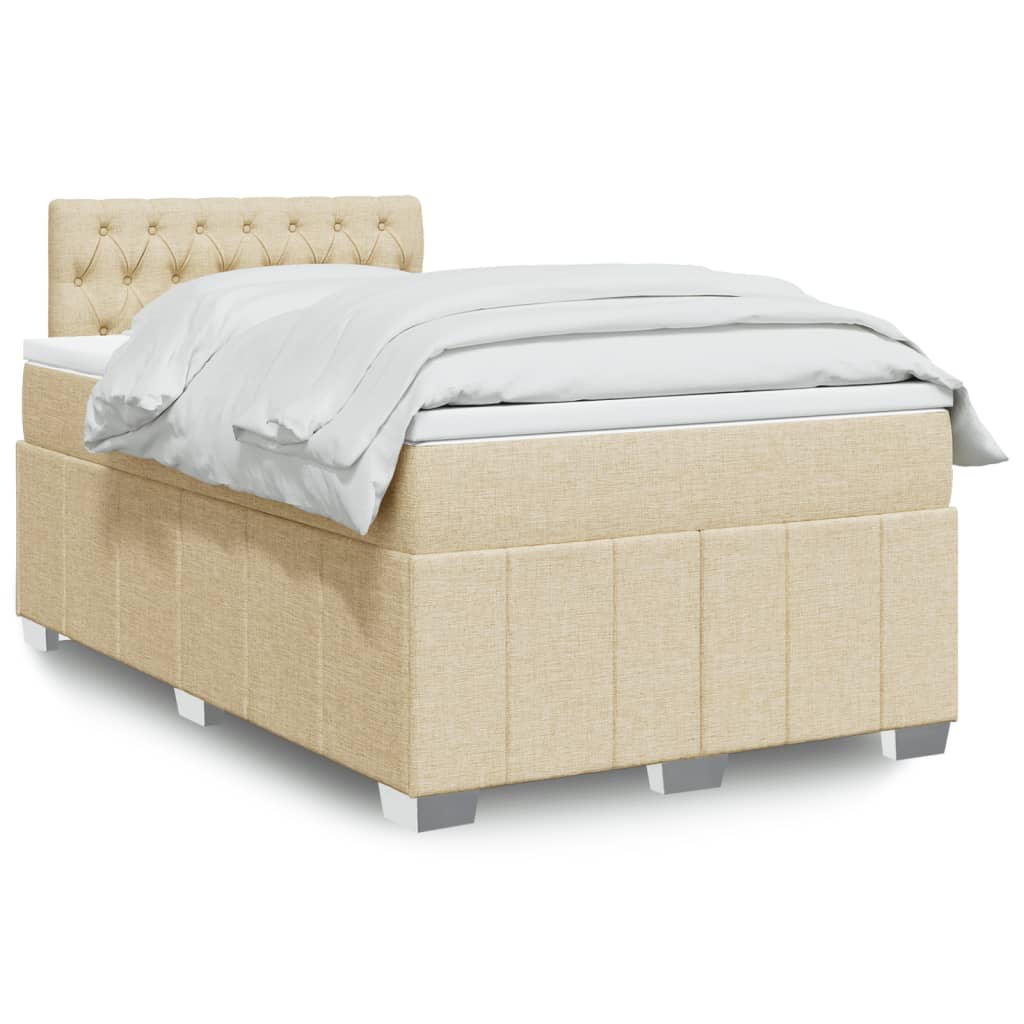 Boxspringbett Mit Matratze Stoff Creme