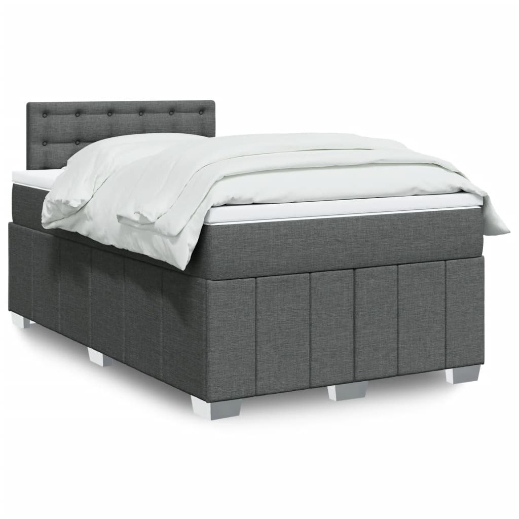 Boxspringbett Mit Matratze Stoff Dunkelgrau