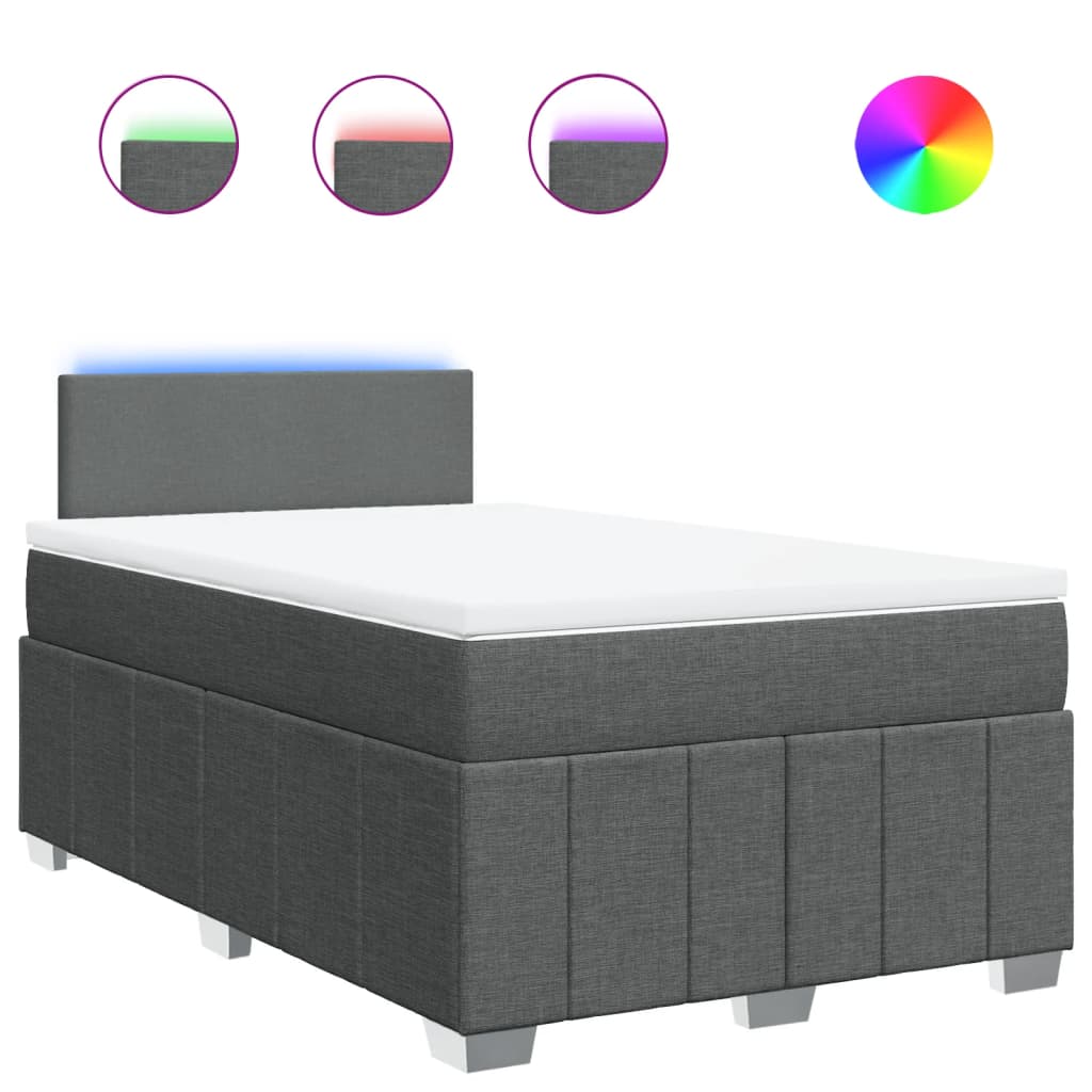 Boxspringbett Mit Matratze Stoff Dunkelgrau
