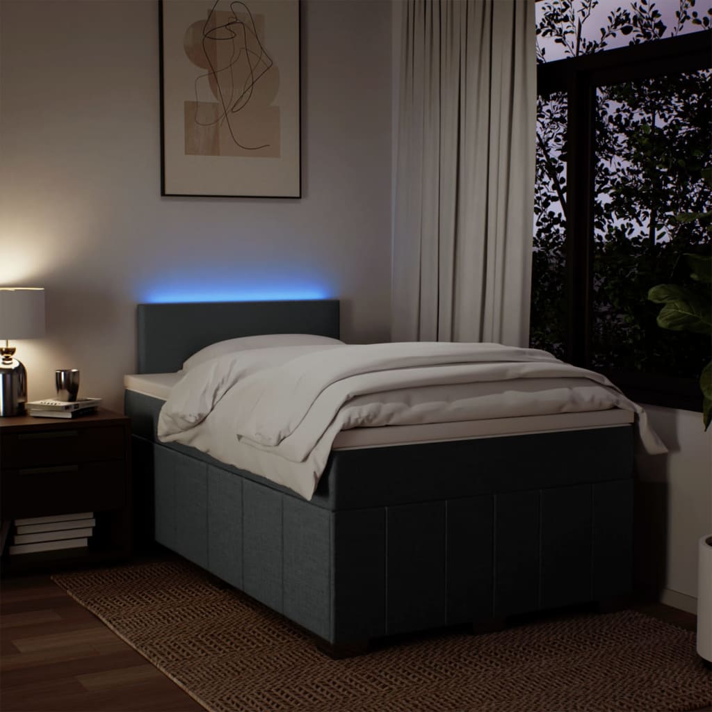 Boxspringbett Mit Matratze Stoff Dunkelgrau