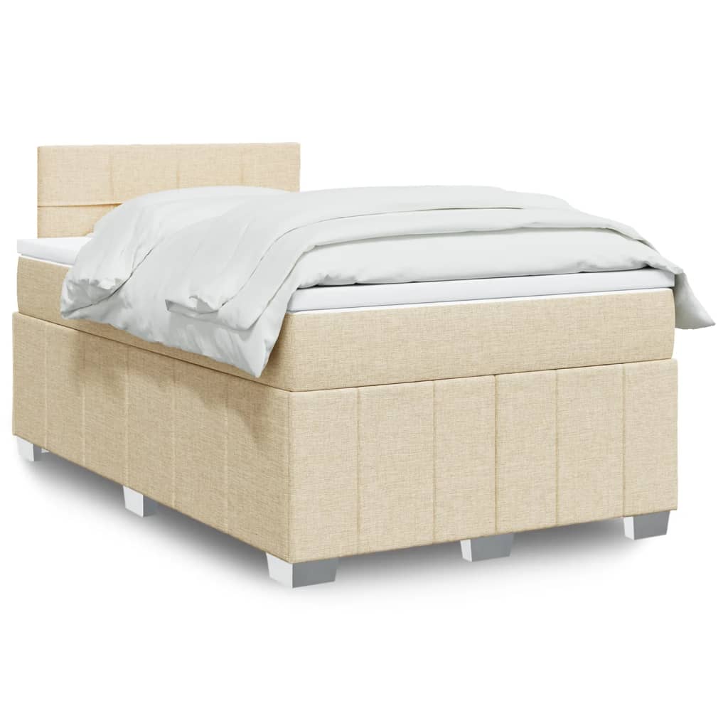 Boxspringbett Mit Matratze Stoff Creme