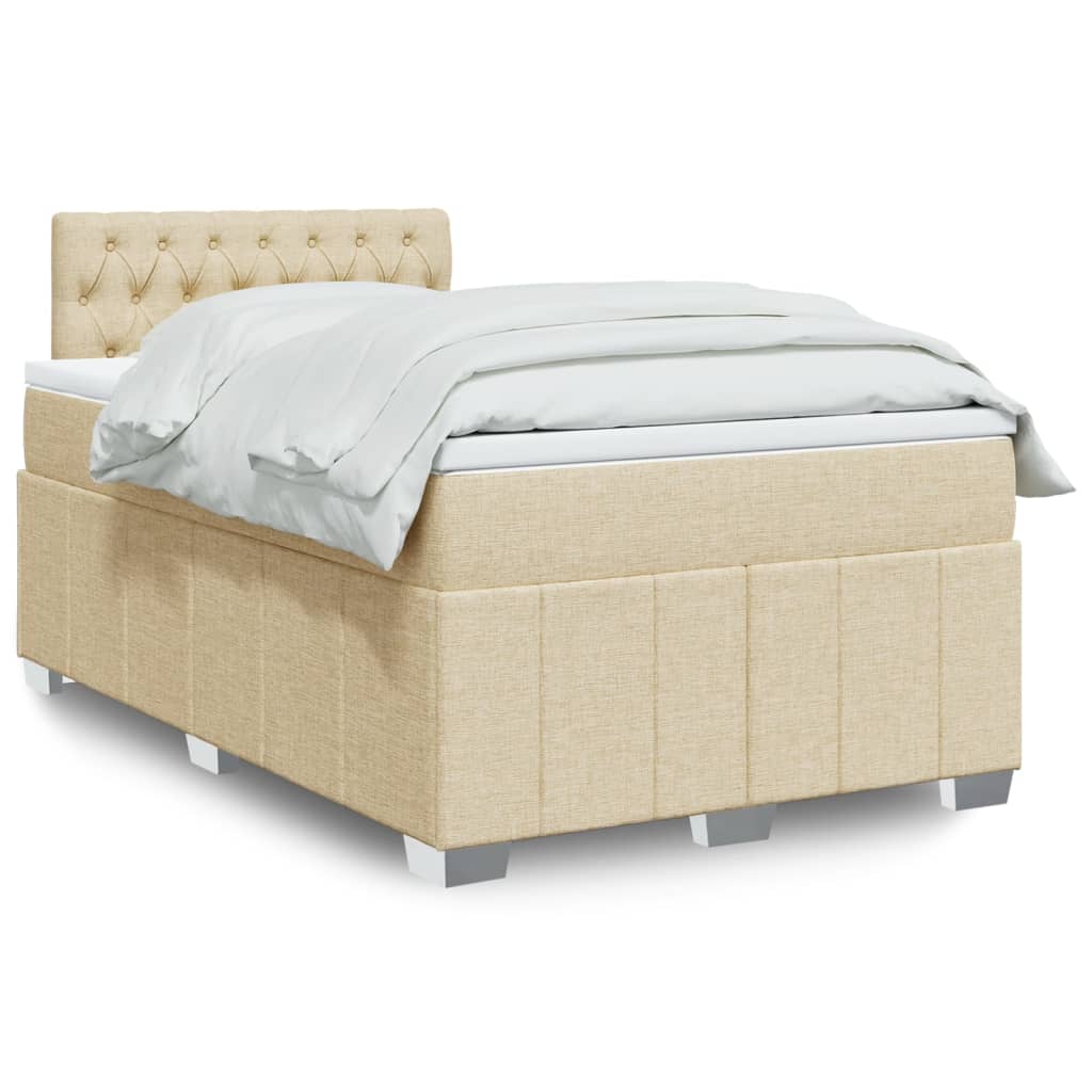 Boxspringbett Mit Matratze Stoff Creme