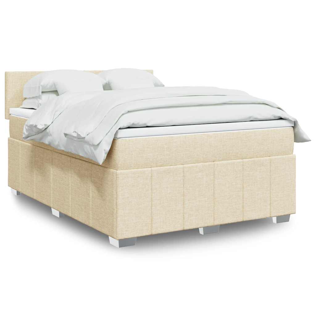 Boxspringbett Mit Matratze Stoff Creme