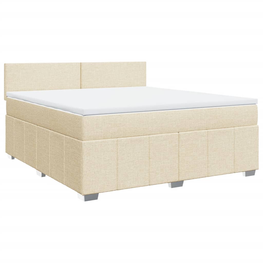 Boxspringbett Mit Matratze Stoff Creme