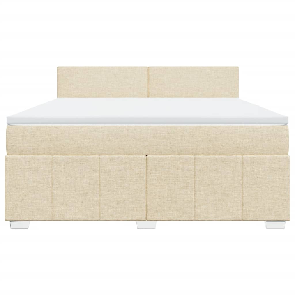 Boxspringbett Mit Matratze Stoff Creme