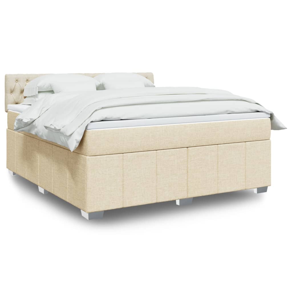 Boxspringbett Mit Matratze Stoff Creme
