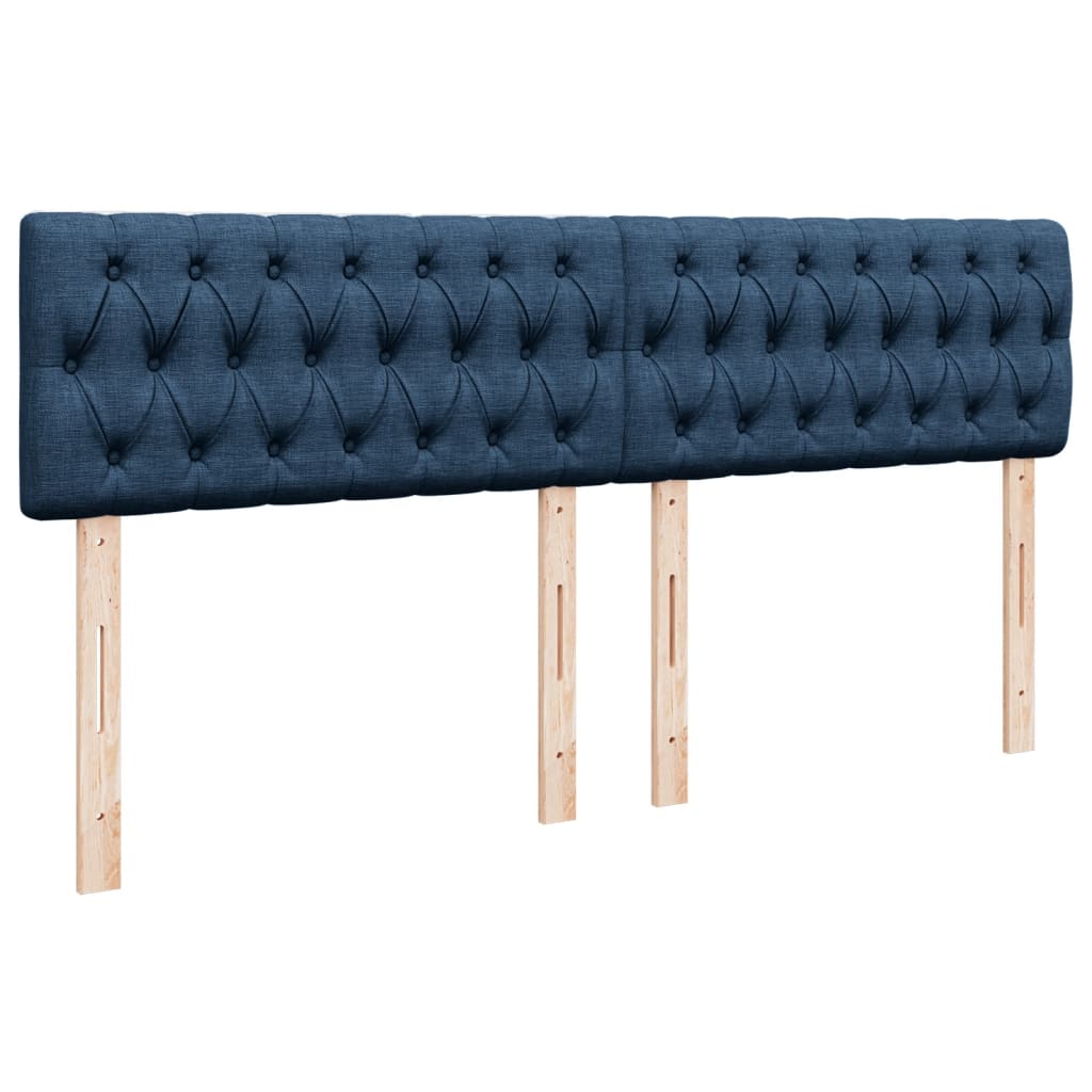 Boxspringbett Mit Matratze Stoff Blau