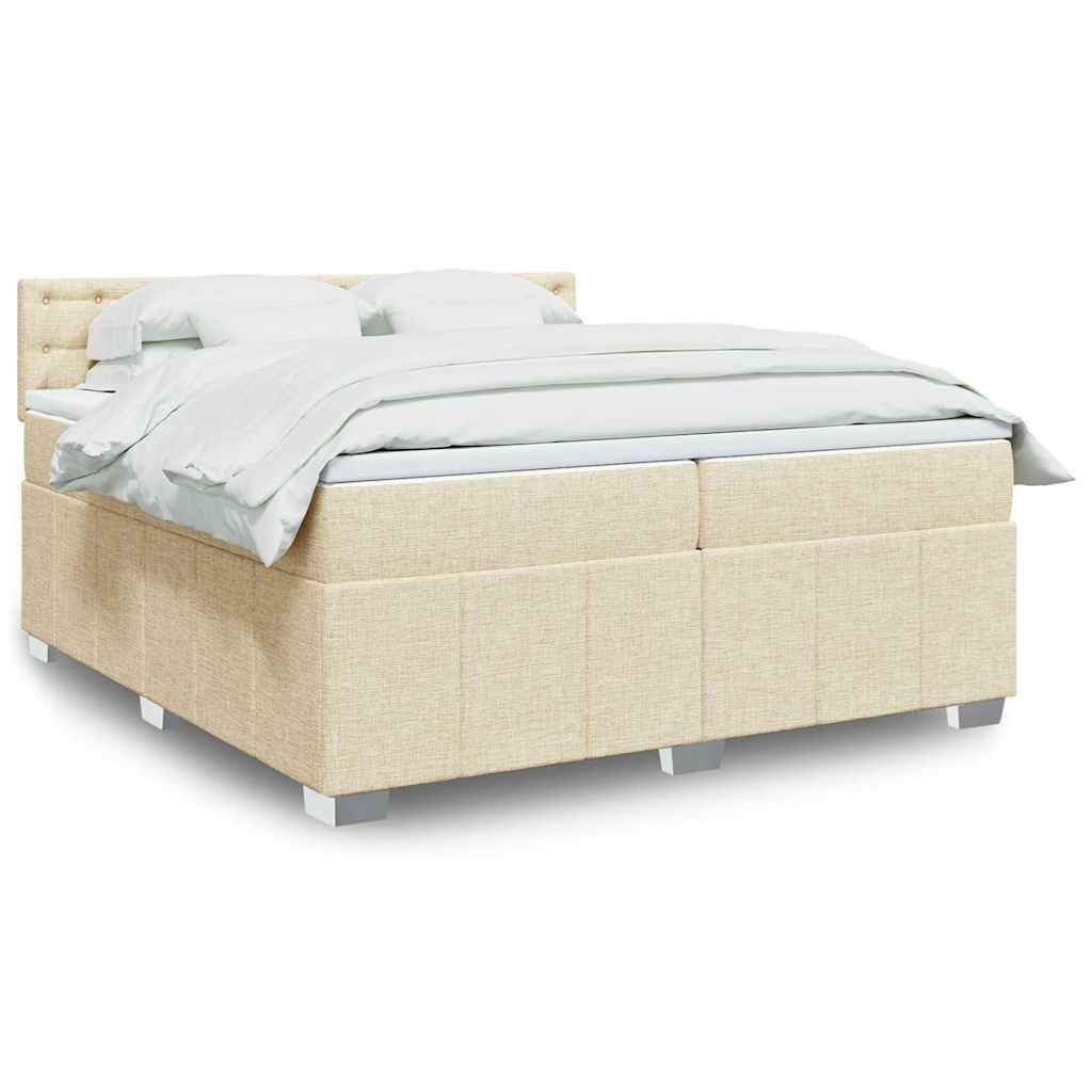 Boxspringbett Mit Matratze Stoff Creme