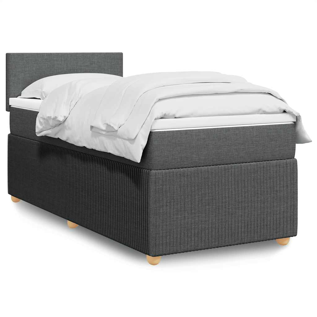 Boxspringbett Mit Matratze Stoff Dunkelgrau