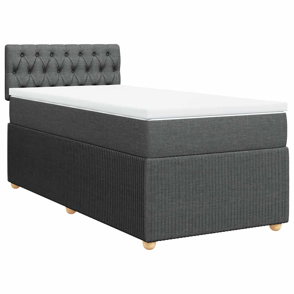 Boxspringbett Mit Matratze Stoff Dunkelgrau