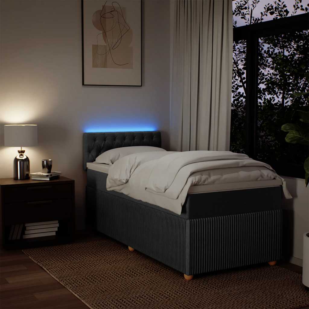 Boxspringbett Mit Matratze Stoff Dunkelgrau