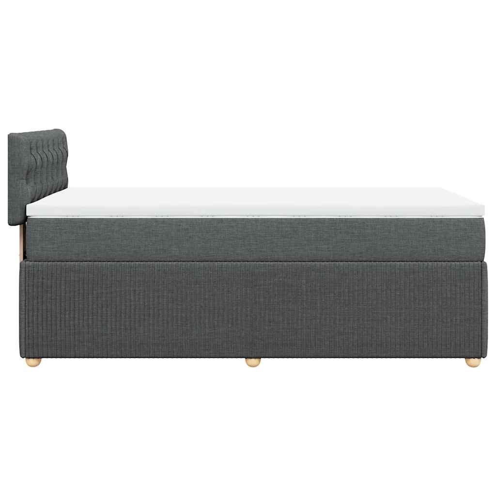 Boxspringbett Mit Matratze Stoff Dunkelgrau