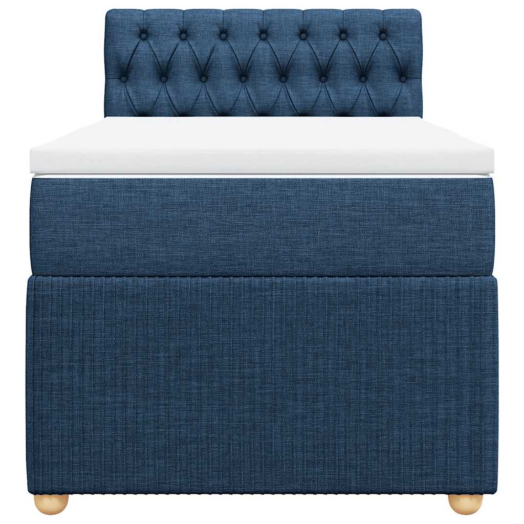 Boxspringbett Mit Matratze Stoff Blau
