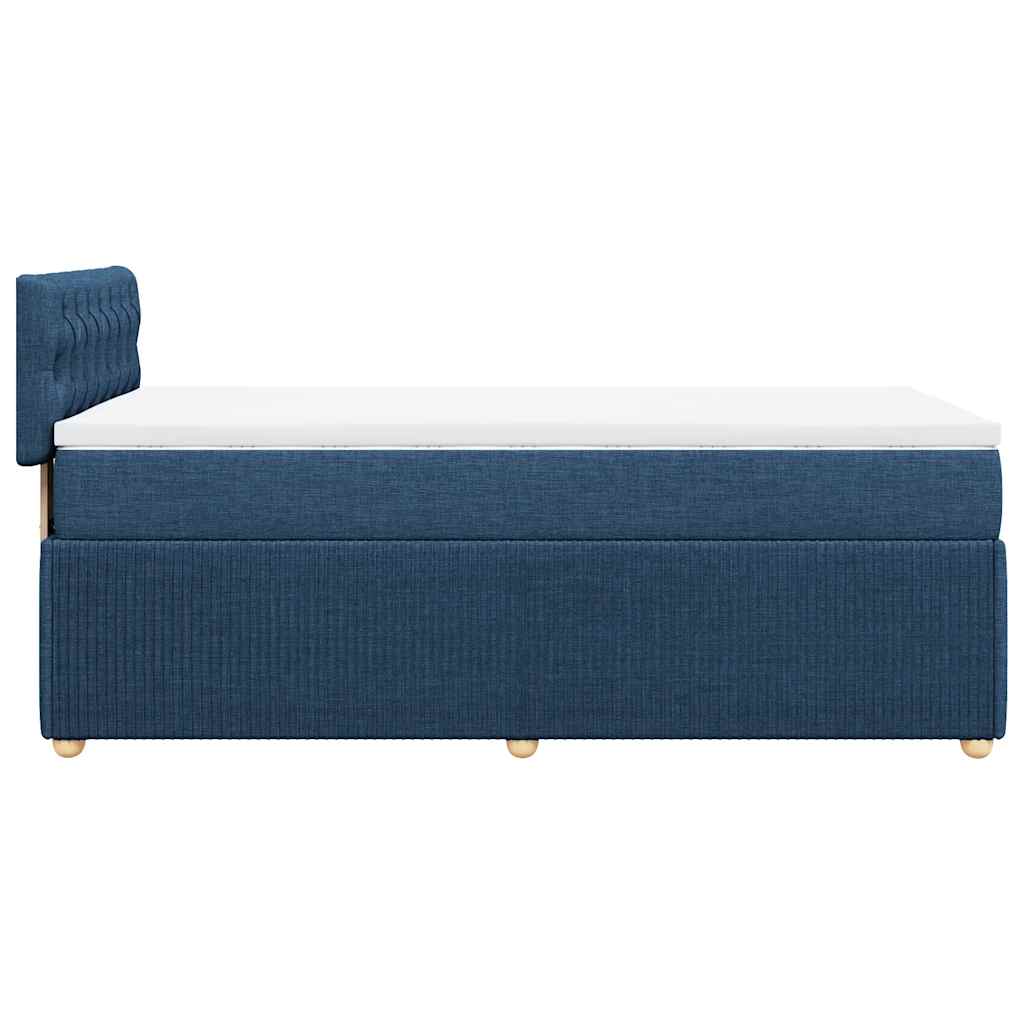 Boxspringbett Mit Matratze Stoff Blau