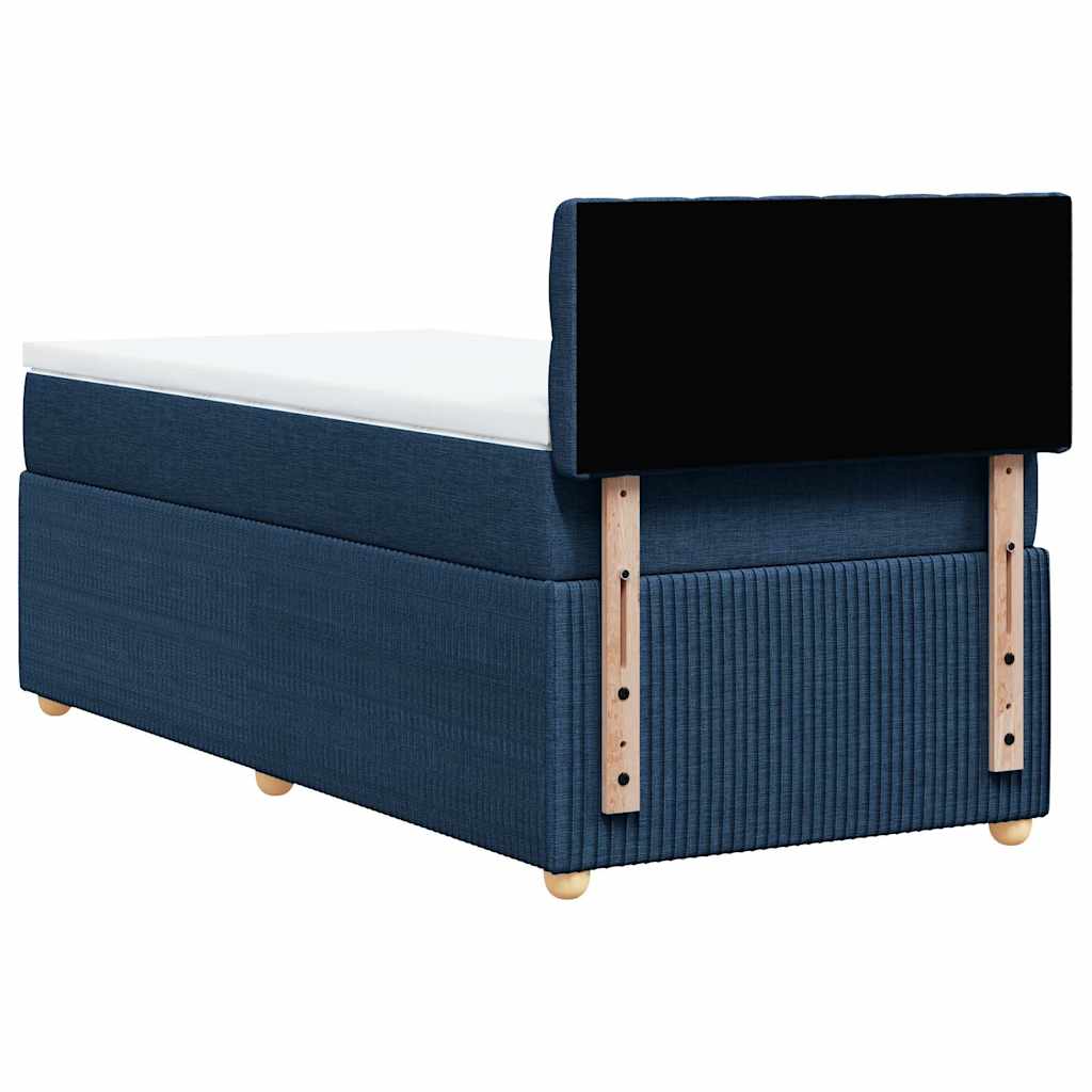 Boxspringbett Mit Matratze Stoff Blau