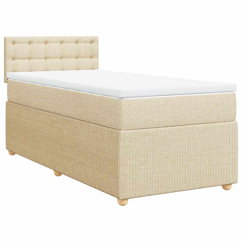 Boxspringbett Mit Matratze Stoff Creme