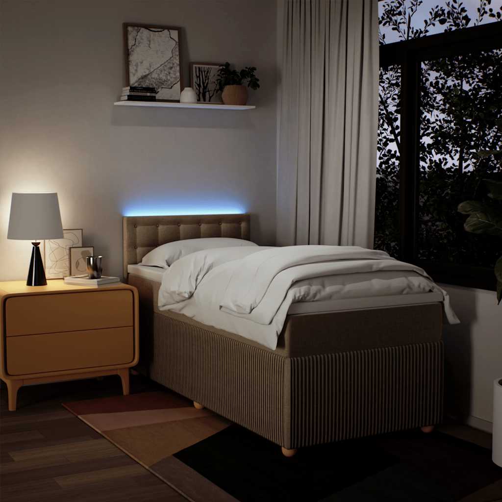 Boxspringbett Mit Matratze Stoff Creme