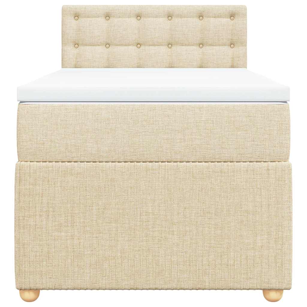 Boxspringbett Mit Matratze Stoff Creme