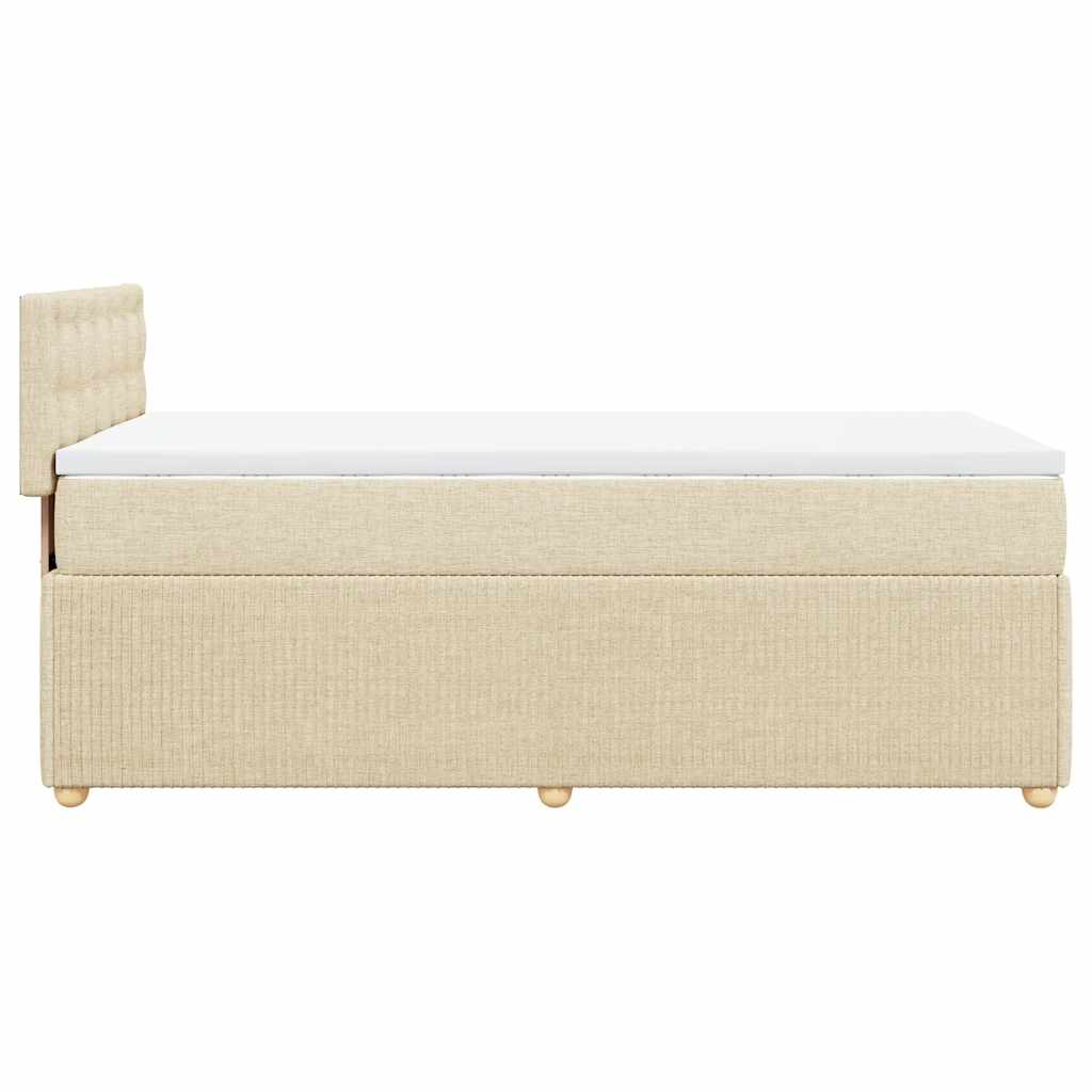 Boxspringbett Mit Matratze Stoff Creme