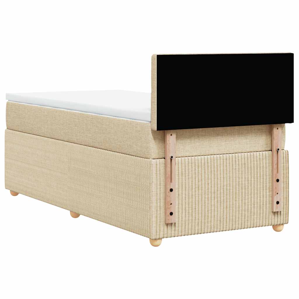 Boxspringbett Mit Matratze Stoff Creme