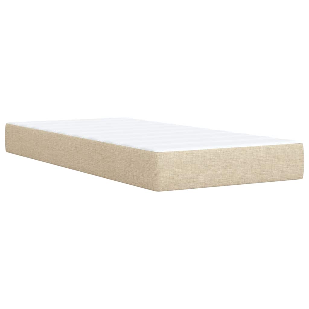 Boxspringbett Mit Matratze Stoff Creme