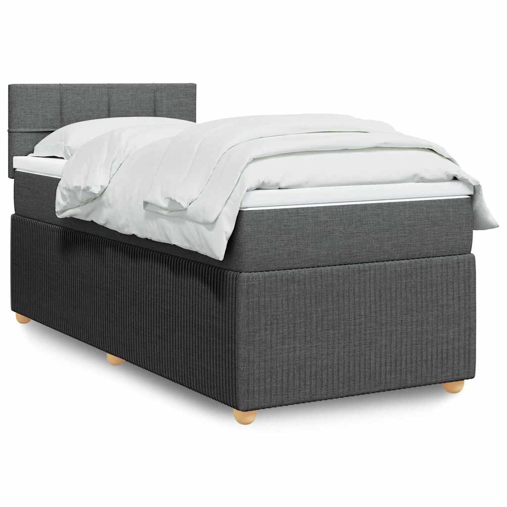 Boxspringbett Mit Matratze Stoff Dunkelgrau