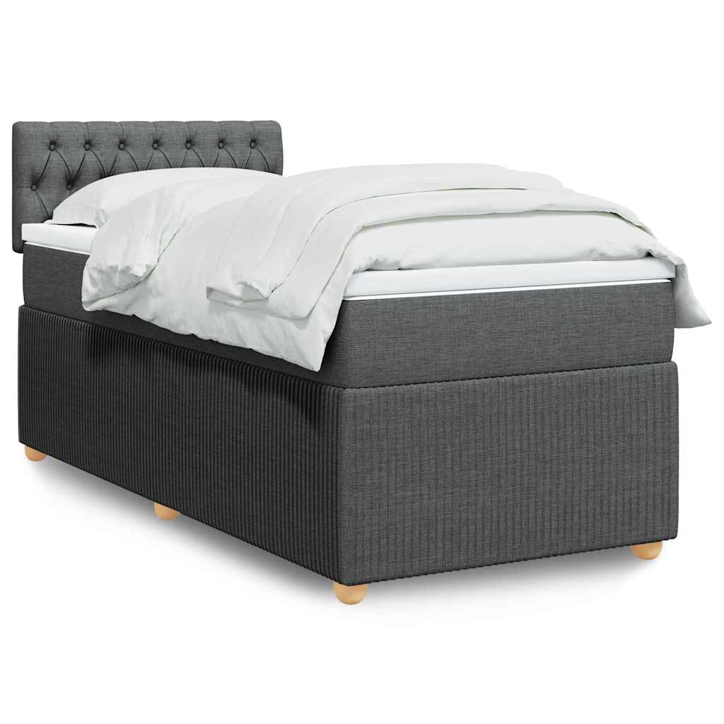 Boxspringbett Mit Matratze Stoff Dunkelgrau