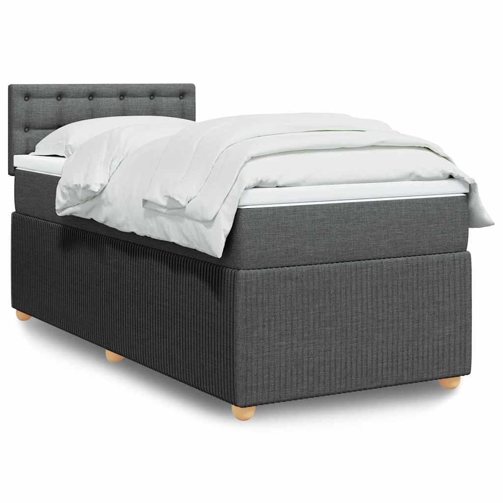 Boxspringbett Mit Matratze Stoff Dunkelgrau