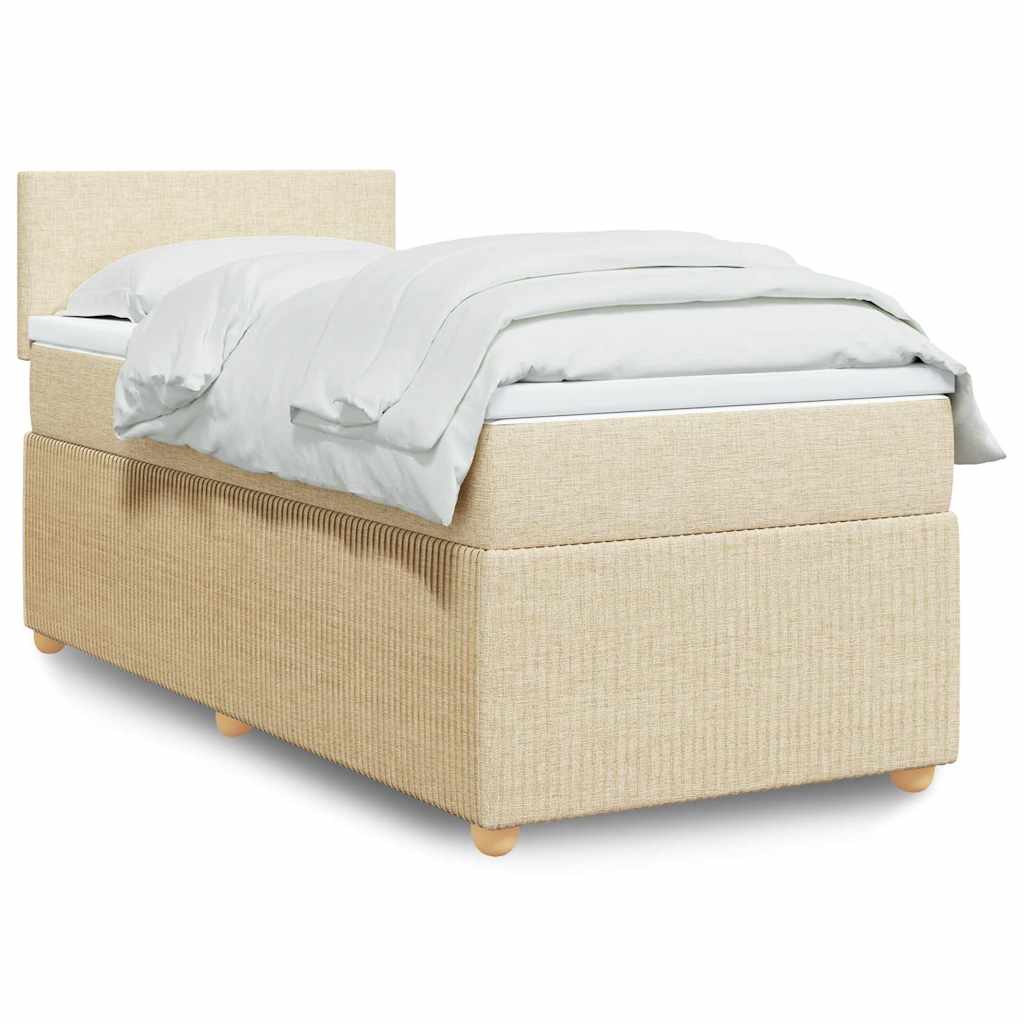 Boxspringbett Mit Matratze Stoff Creme