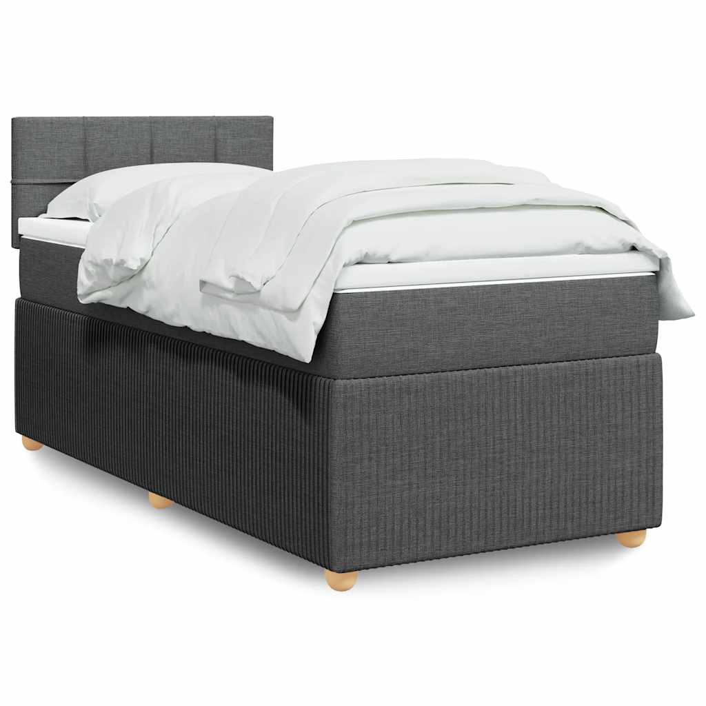 Boxspringbett Mit Matratze Stoff Dunkelgrau