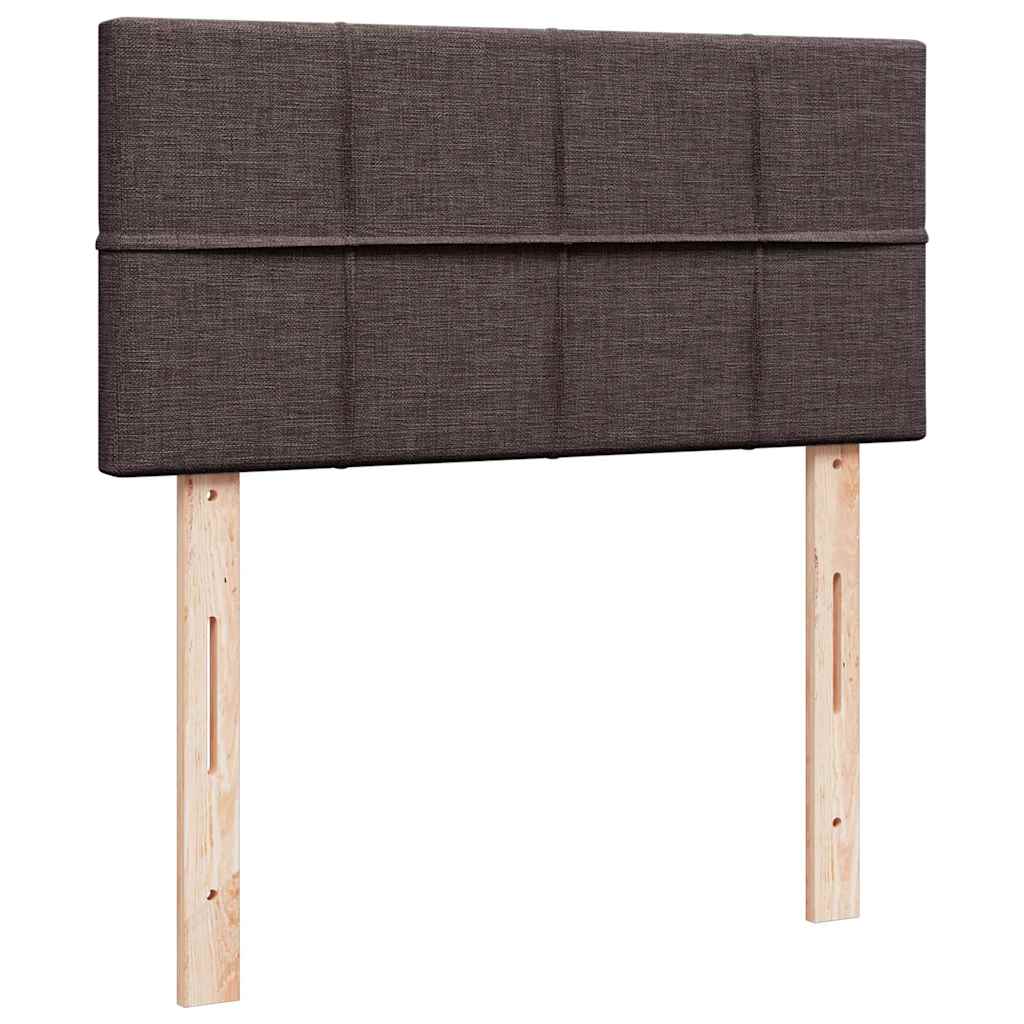Boxspringbett Mit Matratze Stoff Dunkelbraun