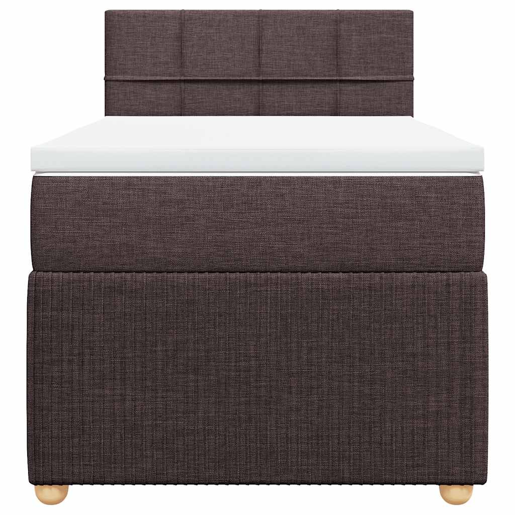 Boxspringbett Mit Matratze Stoff Dunkelbraun