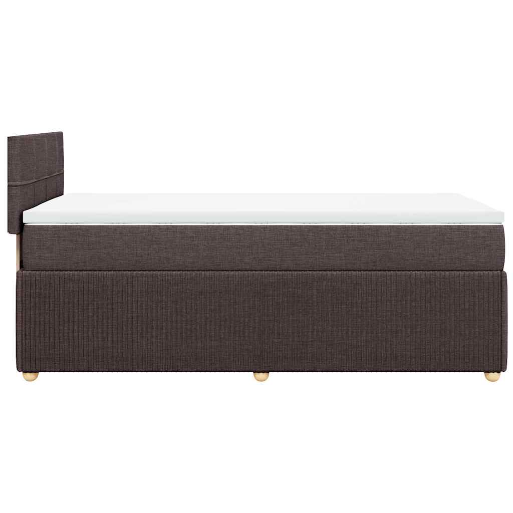 Boxspringbett Mit Matratze Stoff Dunkelbraun