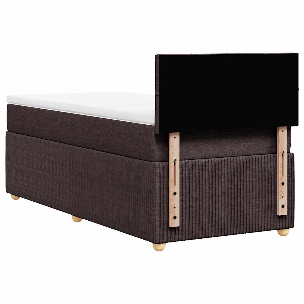 Boxspringbett Mit Matratze Stoff Dunkelbraun