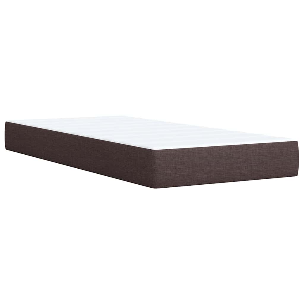 Boxspringbett Mit Matratze Stoff Dunkelbraun