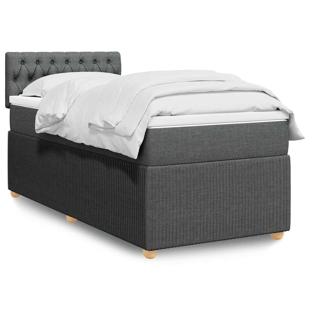 Boxspringbett Mit Matratze Stoff Dunkelgrau