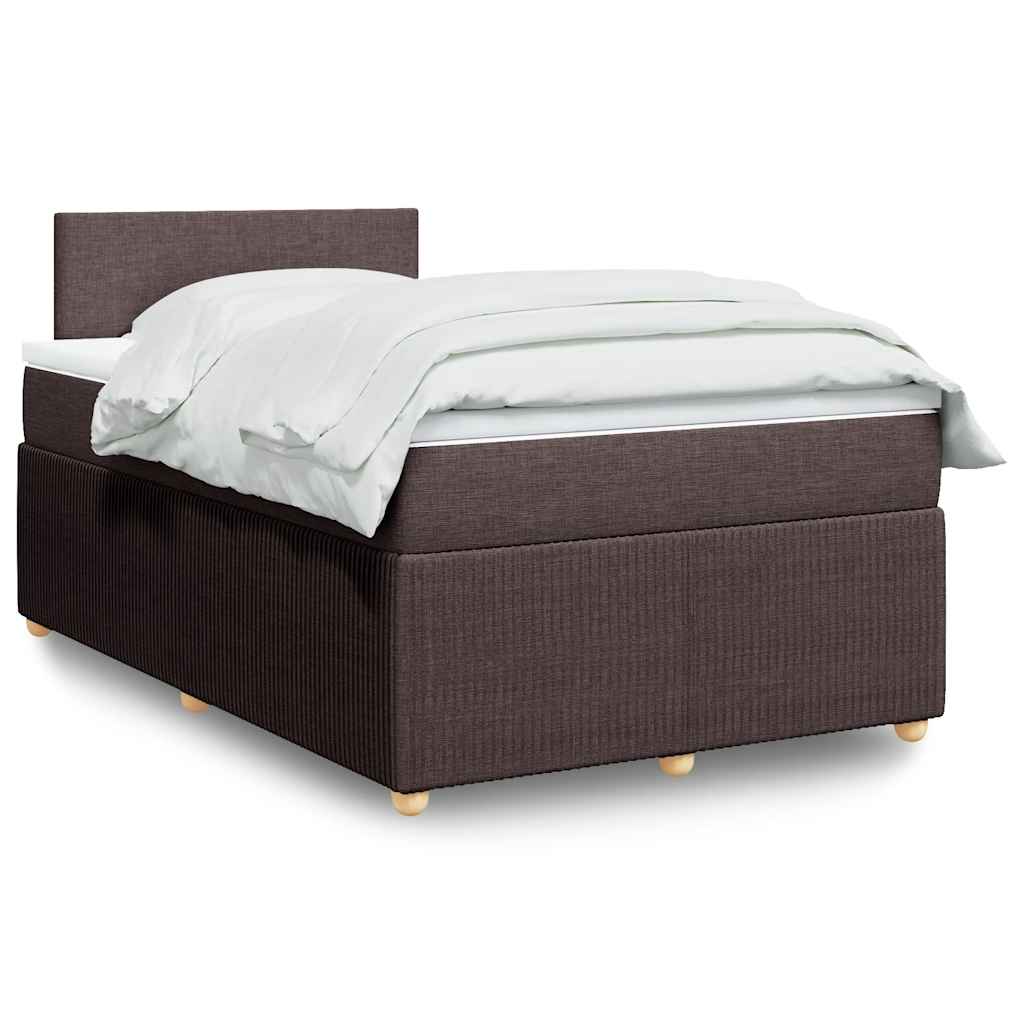 Boxspringbett Mit Matratze Stoff Dunkelbraun